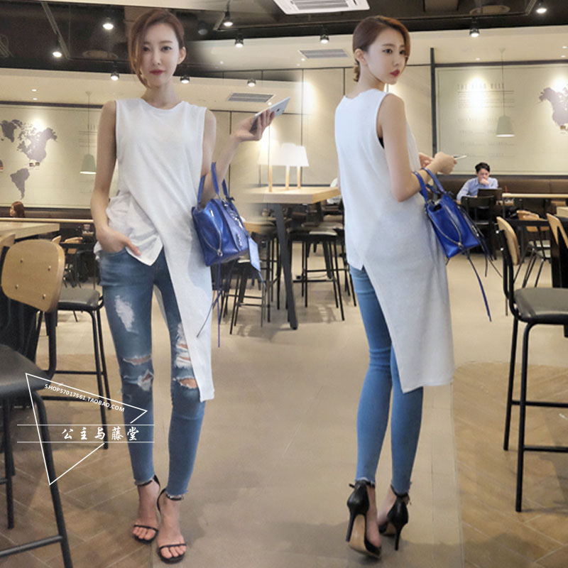 Large Asymmetry Sleeveless vest Mid length version Primer Irregular fashion jacket Self cultivation T-shirtsin the Women's clothing/Boutique , Vest harness category - from Buy2taobao.com to provide professional Taobao agent buy service