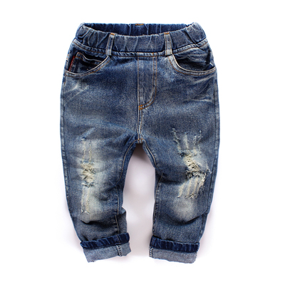 男童牛仔裤 童装裤子2019春秋款裤子磨破儿童长裤宝宝休闲裤韩版