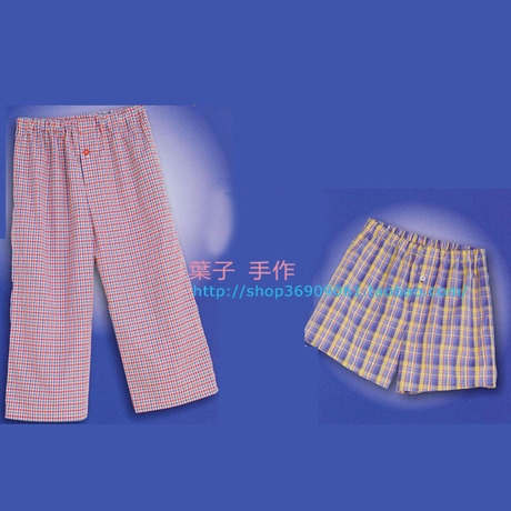 DIY手作 实物1:1服装裁剪纸样 男士睡衣家居服