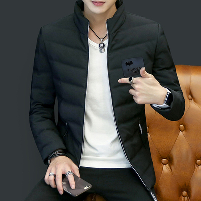 男士羽绒服修身短款轻薄冬季新款韩版帅气加厚青年学生外套冬装潮