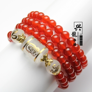  开光红玛瑙六度六合巳申禅定佛手链 本命年属猴蛇12生肖吉祥物