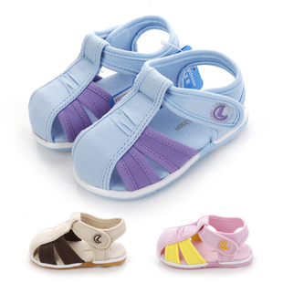  乐客友联夏凉鞋布鞋男女童鞋学步鞋机能鞋宝宝鞋0-3岁2147清仓