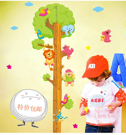 Special decoration Cute cartoon kindergarten children room bedroom wall stickers can remove the sticker children tall tr