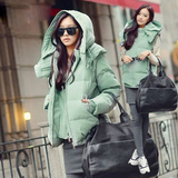 甜美气质高档棉衣 配毛领 秋冬新款时尚<em>哥弟</em>正