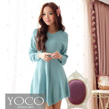 oYOCO☆流行女装☆混金葱后交叉绑带<em>毛衣</em>*2