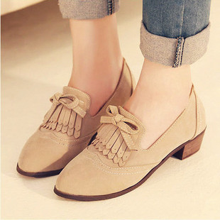  英伦风女鞋休闲鞋子女单鞋尖头 夏季新款女士鞋大码牛津鞋低帮鞋
