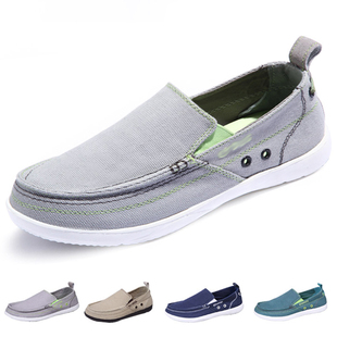  男士帆布鞋男韩版潮一脚蹬休闲男鞋老北京布鞋男款夏季懒人鞋帆布