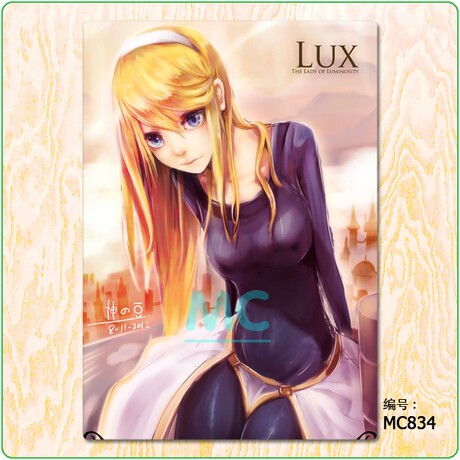 MC 834/英雄联盟 lol/拉克丝 <em>光辉女郎 lux</em>/海报