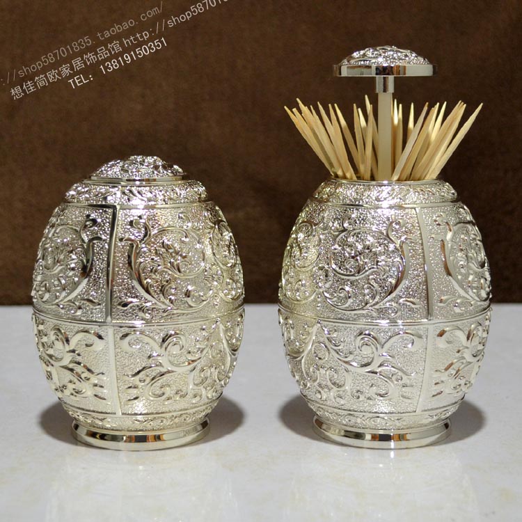 Boutique Special Offer Silver senior Metal Toothpick Holder automatic manual Carved Toothpick box New home marry Giftsin the Storage consolidation , Home Storage appliances , Storage Box , Toothpick box category - from Buy2taobao.com to provide professional Taobao agent buy service