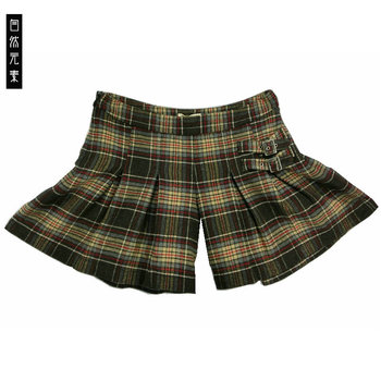 裙裤<em>搭配</em>_清仓自然元素专柜正品 红格<em>英伦风</em>薄