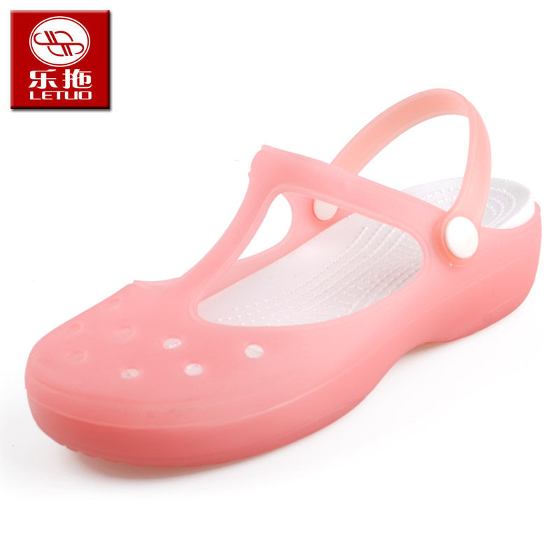 2013新款不变色玛丽珍果冻鞋夏季洞洞鞋女夏厚底坡跟平底果冻凉鞋