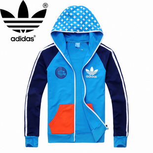  阿迪达斯/三叶草春装新款男装韩版连帽卫衣男士外套休闲开衫卫衣