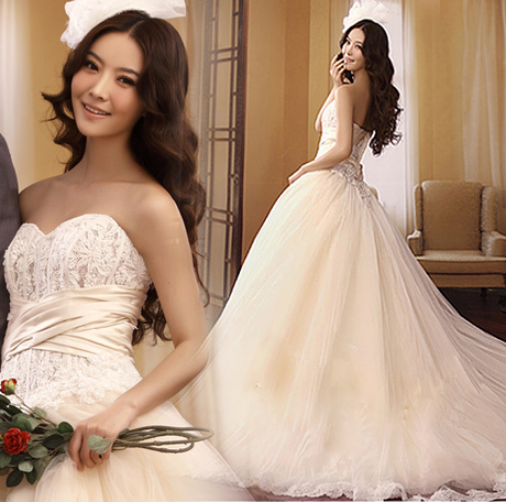 超显瘦!韩式公主新娘婚纱拖尾婚纱绑带婚纱王微微婚纱礼服209 超显瘦!韩式公主新娘婚纱拖尾婚纱绑带婚纱王微微婚纱礼服209
