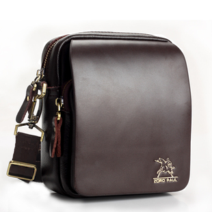 真皮品牌男包男士迷你小包 真皮腰包多功能头