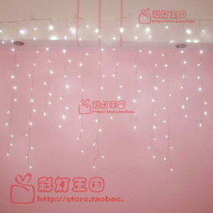  LED节日彩灯闪灯灯串 婚庆装饰用品 店面窗户装饰 3米120头冰条灯