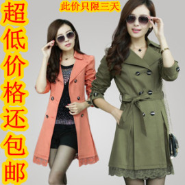 春秋中长款<em>女风衣</em>2014新款短款韩版修身<em>休闲</em>
