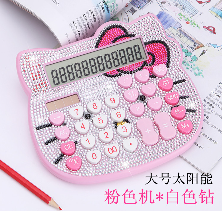 韩版粉色贴钻Kellokitty可爱卡通计算器 水晶带钻KT猫镶钻计算机|ruв категории электронный словарь/электрический бумажных книг/канцелярские принадлежности, калькулятор - от Buy2taobao.com для оказания профессиональной услуги покупки агента Taobao
