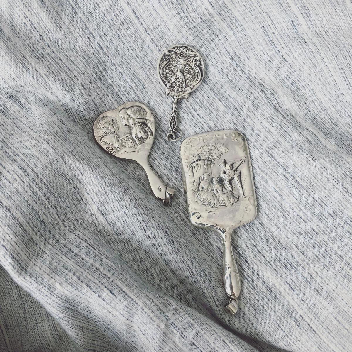 925 Sterling Silver Mirror Series court style Handheld Mirror Pendant GAPD0874GAPD01037in the Family/Personal Cleaning Tools , Personal care cleaning appliances , Comb/Portable with a mirror , Portable mirror category - from Buy2taobao.com to provide professional Taobao agent buy service