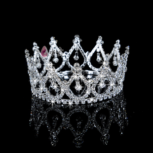  水舞 幸福爱 环状圆形新娘韩式水钻皇冠发饰头饰结婚纱礼服配饰品