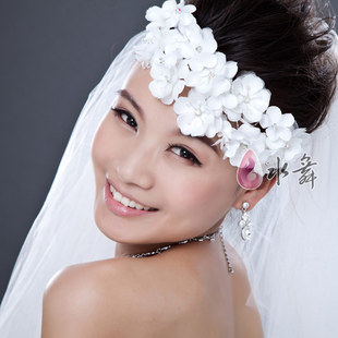 新娘头饰结婚饰品 韩式配饰婚纱头花发饰额饰朵珍珠 水舞爱的翅膀