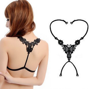 交叉美背蝴蝶结加钻内衣<em>肩带时尚</em>韩版<em>文胸肩带</em>