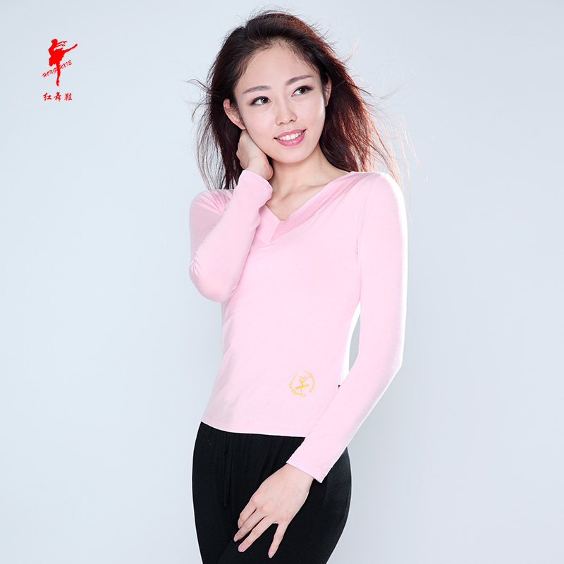 长袖瑜伽健身服女 练功服 丝光棉双V上衣 舞蹈服3501 红舞鞋正品在类目 运动/瑜伽/健身/球迷用品, 舞蹈/健美操/体操, 现代舞, 现代舞服装中 - 来自Buy2taobao.com提供专业的淘宝代购服务