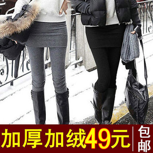  春装包臀厚打底裤女士假两件加绒加厚大码打底裙裤女装裤裙
