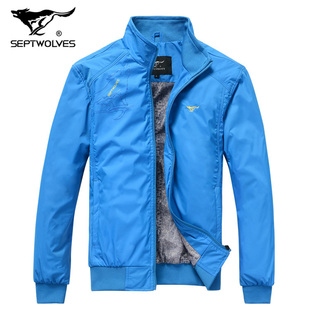  新款春装 Septwolves/七匹狼夹克衫 运动休闲男装 立领外套