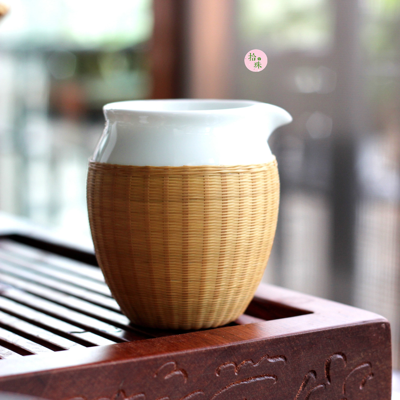 竹丝扣瓷瓷胎竹编景德镇瓷公道杯功夫茶具拾珠|msdalam kategori pinggan mangkuk, set teh, cawan Fair - dari Buy2taobao.com untuk memberikan perkhidmatan ejen Taobao profesional membeli