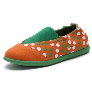  伊拉·伊拉儿童帆布低帮松紧带豆豆鞋园点糖果色 N3127501