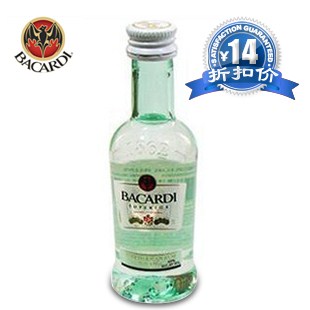 原装进口洋酒 百加得白朗姆酒超级朗姆酒 提拉米苏 正品50ml原装 原装进口洋酒 百加得白朗姆酒超级朗姆酒 提拉米苏 正品50ml原装