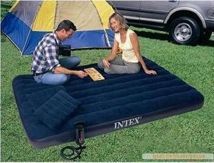 INTEX 68765 Deep blue Flocking Belt Double inflatable outdoors Inflatable mattress Send Pillows/Air pumpin the Outdoor/Mountaineer/Camping/Travel Goods , Outdoor Furniture , Inflatable category - from Buy2taobao.com to provide professional Taobao agent buy service