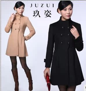  玖姿 女装正品代购12冬新款羊毛中长风衣JWSD72212 JWSD72212068