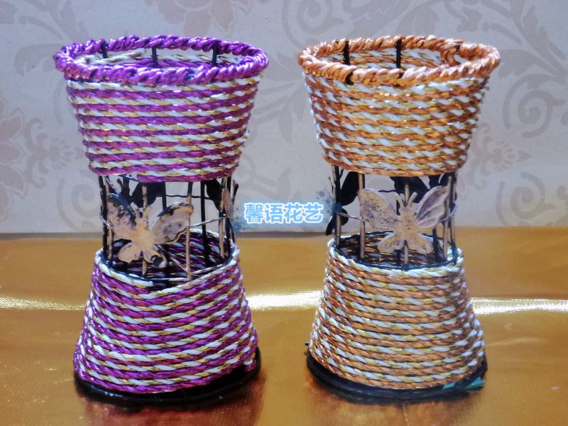铁艺藤编小花筐花篮假花花架绢花花器现代简约手工编制花瓶批发|msdalam kategori penghantaran bunga/bunga simulasi/tumbuhan berkebun, pasu/bunga/flowerpot/Bunga (baru), bakul bunga - dari Buy2taobao.com untuk memberikan perkhidmatan ejen Taobao profesional membeli