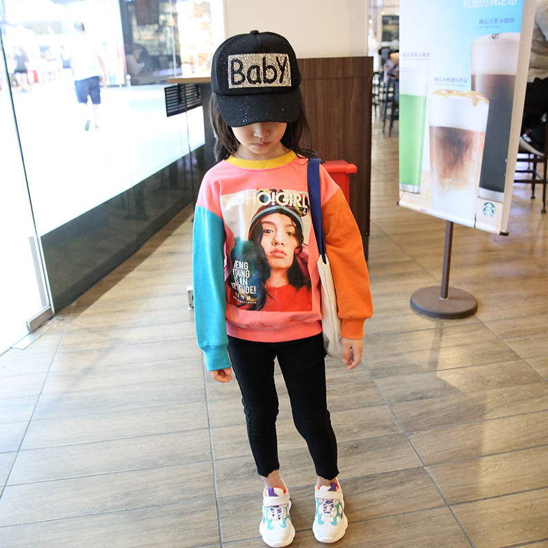 Sweater Girls 2018 new pattern Spring Korean Edition Hit color Large children Western style Patch Easy jacketin the Children/Baby/Family fitted , Sweater/Fleece category - from Buy2taobao.com to provide professional Taobao agent buy service