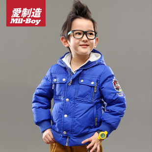 【4.3折】绿盒子童装 爱制造男童 儿童短款羽绒服外套 反季冬装