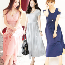 jbonly new Korean Women Dress spring and summer knit dress strapless halter dress beach skirt