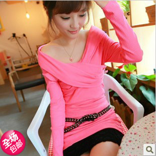 韩版长袖T恤打底衫直销...