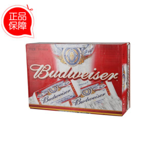  百威啤酒 330ml*24罐原麦汁浓度9.7°P 纯正啤酒 天津包邮