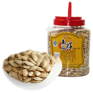  【野娃_南瓜子】特级大别山野生炒白瓜子500g罐原味生熟