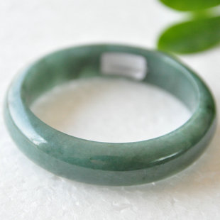  碧空 缅甸老坑翡翠玉手镯A货 油青翡翠手镯 送证书57毫米2705