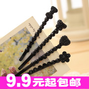 黑钻黑松石 韩版发饰头饰一字夹刘海夹发夹边夹 u型夹 黑色小夹子
