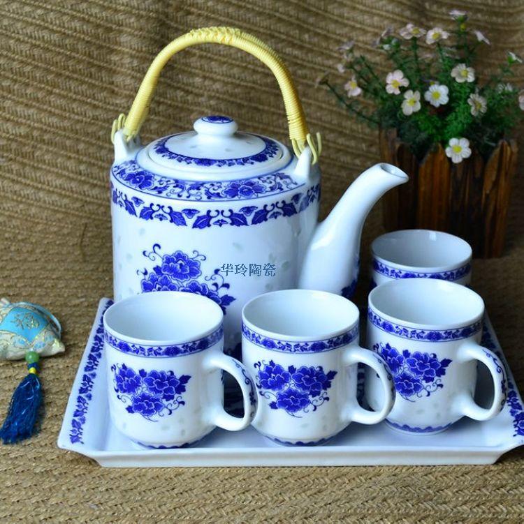 景德镇大茶壶 陶瓷茶壶 青花玲珑瓷 提梁壶 大号凉水壶 2升4升在类目 餐饮具, 茶具, 茶壶中 - 来自Buy2taobao.com提供专业的淘宝代购服务