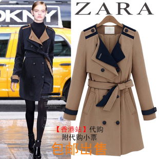 淘宝网香港<em>ZARA</em>正品代购新款秋装女式风衣女