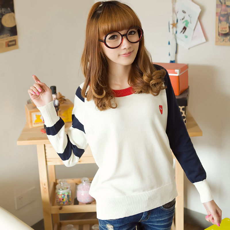 韩版 学院风毛衣...