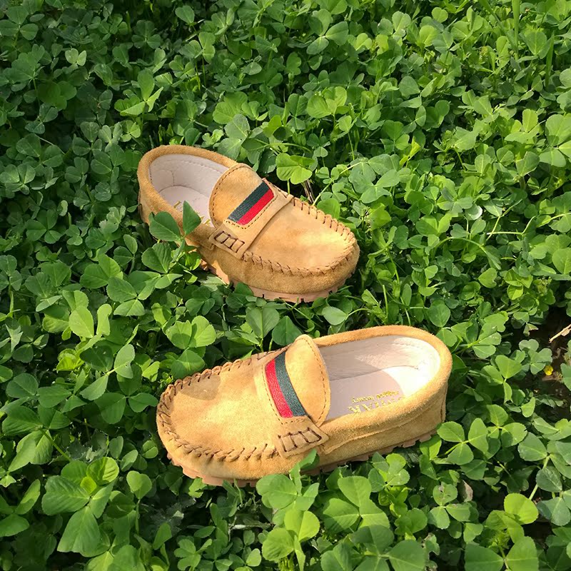 children Doug shoes A pedal genuine leather 2019 new pattern men and women spring and autumn Korean Edition soft sole British style leisure time ventilationin the Shoes/Baby Shoes/Parent-child shoes , Leather shoes category - from Buy2taobao.com to provide professional Taobao agent buy service