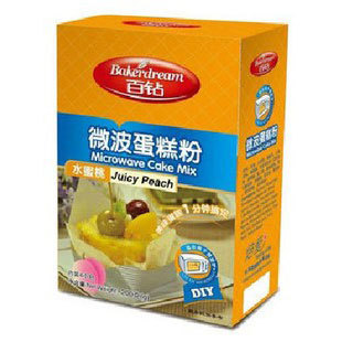  烘焙原料*安琪 百钻微波蛋糕粉 水蜜桃味 200克一盒