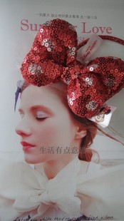  外贸迪斯尼正品米妮BLING亮片蝴蝶结儿童发饰发绳发圈 派对装饰