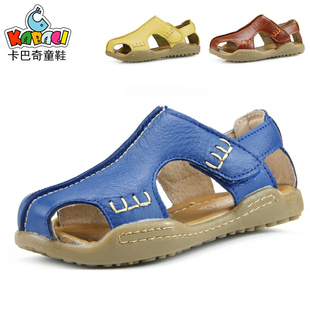  包邮新款卡巴奇真皮童鞋 男童女童凉鞋包头儿童凉鞋L816特价