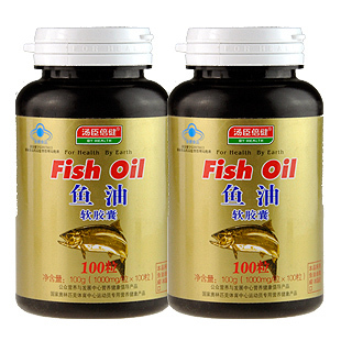  [2瓶100粒鱼油特价]汤臣倍健鱼油软胶囊深海鱼油 调三高 共200粒